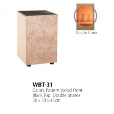 MAXTONE CAJON PATTERN WOOD FRONT BLACK TOP DOUBLE SNARE:MAX